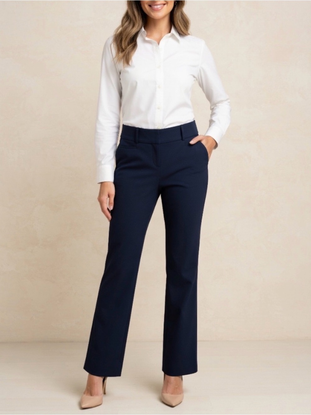 The Limited Drew Fit Trouser Pants Navy Blue Women’s Size 0R